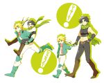  4boys caesar_anthonio_zeppeli child dual_persona headband highres jojo_no_kimyou_na_bouken joseph_joestar_(young) multiple_boys parody piggyback scarf tano_(motitom) yotsubato! 