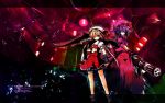  2girls bat_wings blonde_hair flandre_scarlet gatling_gun gun horoyoi_kitsune mob_cap multiple_girls purple_hair red_eyes remilia_scarlet scarlet_devil_mansion short_hair the_embodiment_of_scarlet_devil touhou weapon wings 