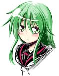  1girl bust green_eyes green_hair ichimi kantai_collection looking_at_viewer nagatsuki_(kantai_collection) neckerchief school_uniform serafuku solo 