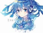  1girl blue_eyes blue_hair cymphonia ene_(kagerou_project) headphones kagerou_project long_hair twintails 