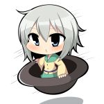  1girl blue_eyes chibi grey_hair komeiji_koishi o3o simple_background solo tagme touhou twumi white_background 