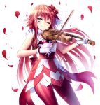  blush dress glass green_eyes long_hair musical_instrument pretty_rhythm_rainblow_live redhead renjouji_bell smile violin 