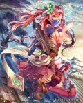  1girl ;) brown_eyes covered_mouth hair_ornament highres looking_at_viewer ninja one_eye_closed original pink_hair pointing pointing_at_viewer rooftop senran_no_samurai_kingdom solo sweetwitch sword tagme twintails weapon wink 