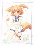  1girl animal_ears blush kantai_collection looking_at_viewer oboro_(kantai_collection) short_hair solo tail torii_(kedamatori) 