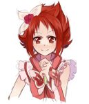  1girl butterfly cure_rouge flower hair_ornament magical_girl marblewars natsuki_rin precure red_eyes redhead short_hair smile solo yes!_precure_5 yes!_precure_5_gogo! 