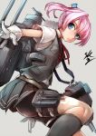  1girl blue_eyes gloves kantai_collection personification pink_hair ponytail school_uniform shiranui_(kantai_collection) sowel_(sk3) 