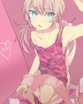  1boy blue_eyes english heart inazuma_eleven_(series) inazuma_eleven_go kirino_ranmaru long_hair male nail_polish open_mouth pink pink_hair pink_nails shirota69 solo strap_slip toilet toilet_paper toilet_use twintails 