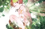  bare_shoulders character_request closed_eyes fairy_wings jewelry pointy_ears redhead ring toi8 wings 