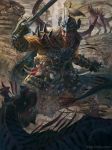  armor dagger dragon helmet highres isra-ac monster original samurai samurai_armor weapon 