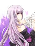  bareshoulders long_hair purple_eyes purple_hair reine_des_fleurs violette_(reine_des_fleurs) 