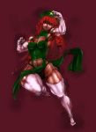  chinadress hong_meiling muscle pose thigh-highs touhou 