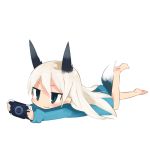  barefoot chibi eila_ilmatar_juutilainen feet kanikama lowres lying on_stomach playing_games playstation_portable psp solo strike_witches tail 