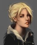  1girl absurdres annie_leonhardt blonde_hair blue_eyes highres kaneko_xz ponytail portrait realistic shingeki_no_kyojin solo 