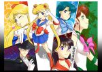  1boy 5girls aino_minako bishoujo_senshi_sailor_moon black_hair blonde_hair blown_kiss blue_eyes blue_hair brown_hair chiba_mamoru choker daniel_macgregor double_bun earrings elbow_gloves flower forehead_jewel gloves green_eyes hairpods hat heart hino_rei jewelry kino_makoto long_hair magical_girl mask mizuno_ami multiple_girls one_eye_closed pleated_skirt red_eyes rose sailor_collar sailor_jupiter sailor_mars sailor_mercury sailor_moon sailor_venus short_hair skirt tiara tomoe_hotaru top_hat tsukino_usagi tuxedo tuxedo_kamen twintails v_over_eye wink 