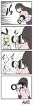  2girls 4koma blonde_hair camera casual comic elbow_gloves gloves hairband highres kantai_collection lens long_hair multiple_girls nagato_(kantai_collection) running_away sailor_collar shimakaze_(kantai_collection) signature silent_comic white_gloves yamato_nadeshiko 