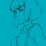  animated animated_gif blouse blue_eyes ilya_kuvshinov kill_la_kill kiryuuin_satsuki lips short_hair spoilers work_in_progress 