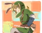  blonde_hair blue_eyes earrings gloves hat jewelry link nikayu nintendo pointy_ears rod smile super_smash_bros. the_legend_of_zelda 