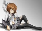  brown_hair kantai_collection pantyhose shiodzuke short_hair tagme torn_clothes torn_pantyhose wakaba_(kantai_collection) 