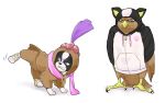  animal_costume aoi_(dizzy) bird bird_costume cosplay costume_switch dog dog_costume falcon iggy_(jojo) jojo_no_kimyou_na_bouken no_humans pet_shop 