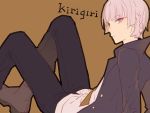  1boy braid character_name dangan_ronpa genderswap io_(sinking=carousel) jacket kirigiri_kyouko male necktie open_clothes open_jacket purple_hair single_braid solo violet_eyes 