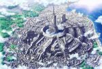  castle citadel city from_above highres no_humans original tomaknights 