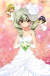  3girls absurdres anchovy carpaccio dress girls_und_panzer highres megami multiple_girls official_art pepperoni_(girls_und_panzer) tagme wedding_dress 