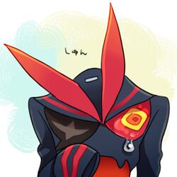  kill_la_kill lowres no_humans senketsu simple_background tears 