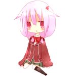  1girl chibi guilty_crown hair_ornament hairclip long_hair looking_at_viewer lowres open_mouth pink_hair red_eyes school_uniform solo twintails yuzuriha_inori 