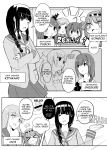  absurdres bangs blunt_bangs comic english fusou_(kantai_collection) highres hinachii kantai_collection kitakami_(kantai_collection) kongou_(kantai_collection) left-to-right_manga long_hair mamiya_(kantai_collection) monochrome multiple_girls ooi_(kantai_collection) personification school_uniform serafuku shigure_(kantai_collection) 