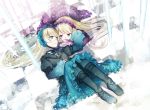  2girls asahikawa_hiyori blonde_hair blue_eyes dress gothic_lolita hortense lolita_fashion long_hair multiple_girls roman siblings sound_horizon violet_eyes violette 