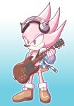 cat_tail guitar headphones hoodie instrument nitroplus pom_pom_(clothes) red_eyes sonic_the_hedgehog stmk64 super_sonic super_sonico tail 