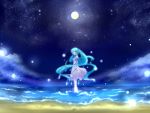  beach blue hatsune_miku moon vocaloid 