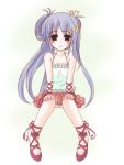  blue_hair bow flat_chest frapowa halter_neck loli long_hair mahou_shoujo_lyrical_nanoha mahou_shoujo_lyrical_nanoha_strikers panties reinforce_zwei ribbon skirt twintails violet_eyes 