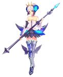  armor armored_dress boots breasts choker elbow_gloves gloves gwendolyn iwai_ryou miniskirt odin_sphere odins_sphere polearm skirt thigh_boots thigh_highs thighhighs weapon white_background wings zettai_ryouiki 