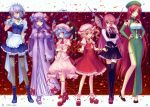  fixed flandre_scarlet hong_meiling izayoi_sakuya koakuma neko_works patchouli_knowledge remilia_scarlet sayori thigh-highs touhou 