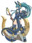  armor axe dragon_girl green_hair shield tail 