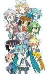  :&lt; :d akita_neru animal_on_head camera chibi_miku dog dog_on_head doll dual_wield dual_wielding everyone fl-chan fl_studio hamo_(dog) hatsune_miku heterochromia kagamine_len kagamine_rin kaito kasane_teto kiyone_suzu megurine_luka meiko minami_(colorful_palette) open_mouth playstation_portable psp smile spring_onion twintails utau vocaloid voyakiloid yokune_ruko yowane_haku |_| 