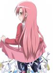  bakemonogatari bike_shorts blush hairclip hayate_no_gotoku! katsura_hinagiku long_hair parody redhead senjougahara_hitagi 