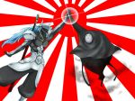  blazblue hakumen high_five highfive japanese_flag rising_sun sword weapon 