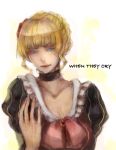  beatrice blonde_hair blue_eyes choker dress frills solo umineko_no_naku_koro_ni zoz 