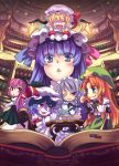  bat_wings blonde_hair blue_hair book bookmark braid chibi china_dress chinadress chinese_clothes fangs flandre_scarlet hairband hat head_wings headwings hong_meiling izayoi_sakuya koakuma library long_hair maid minigirl open_book pale_skin patchouli_knowledge ponytail purple_eyes purple_hair red_eyes red_hair redhead remilia_scarlet rumie short_hair side_ponytail silver_hair touhou twin_braids violet_eyes wings 