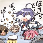  bucket carrot chibi fish i-168_(kantai_collection) i-19_(kantai_collection) i-401_(kantai_collection) i-58_(kantai_collection) i-8_(kantai_collection) kantai_collection kasaneko taigei_(kantai_collection) 