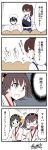  /\/\/\ 1boy 3girls 4koma asymmetrical_hair azumanga_daioh black_hair brown_hair comic hat hiei_(kantai_collection) highres kaga_(kantai_collection) kantai_collection kirishima_(kantai_collection) multiple_girls muneate nontraditional_miko short_hair shota_admiral_(kantai_collection) side_ponytail signature translation_request yamato_nadeshiko 