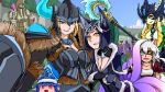  ahri genderswap highres i-pan league_of_legends lulu_(league_of_legends) nami_(league_of_legends) personification rengar sejuani self_shot 