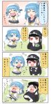  1girl 4koma battleship-symbiotic_hime chibi comic highres kantai_collection puchimasu! tagme translation_request urakaze_(kantai_collection) yuureidoushi_(yuurei6214) 