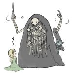  dark_souls dark_souls_2 gravelord_nito milfanito pinkukirin skull souls_(from_software) sword weapon 