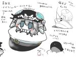  :3 blush_stickers chibi gomasamune hat i-class_destroyer kantai_collection re-class_battleship shimakaze_(kantai_collection) shinkaisei-kan translation_request wo-class_aircraft_carrier 