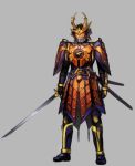 1boy armor belt kamen_rider kamen_rider_gaim kamen_rider_gaim_(series) katana littleb male scabbard sheath solo sword weapon 