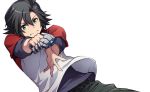  1boy black_hair captain_earth green_eyes manatsu_daichi minato_fumi official_art solo 