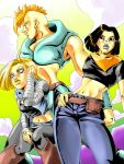  3girls android_16 android_17 android_18 dragon_ball_z genderswap tagme 